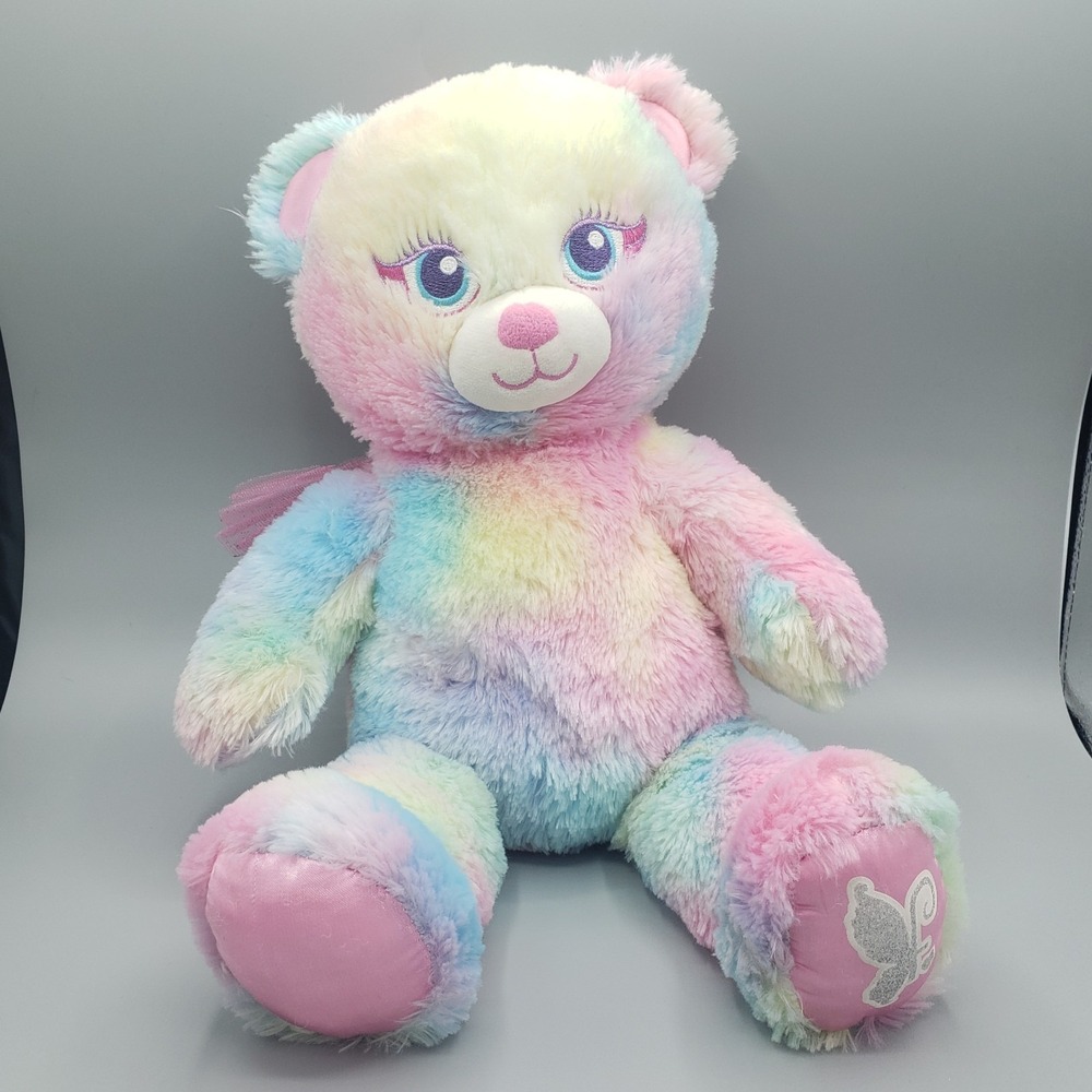 Build a Bear "Beary Fairy" Rainbow Teddy Bear Plush Stuffed Animal Tie Dye